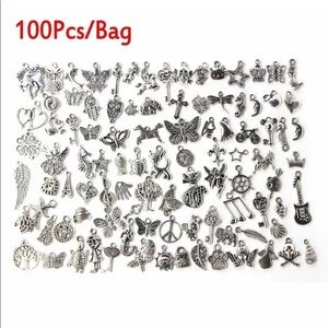 100PIECE tibetan silver charm pendant